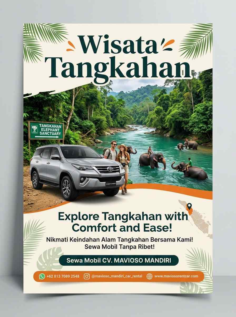 Sewa Mobil Medan ke Wisata Tangkahan Elephant Sanctuary Plus Driver Petualangan Alam Tanpa Ribet Bersama Mavioso Mandiri